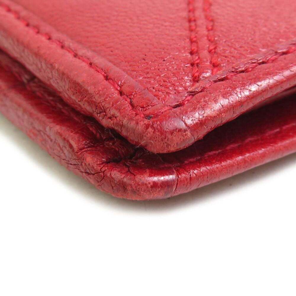 CHANEL Red Leather Wallet - Picture 4 of 8